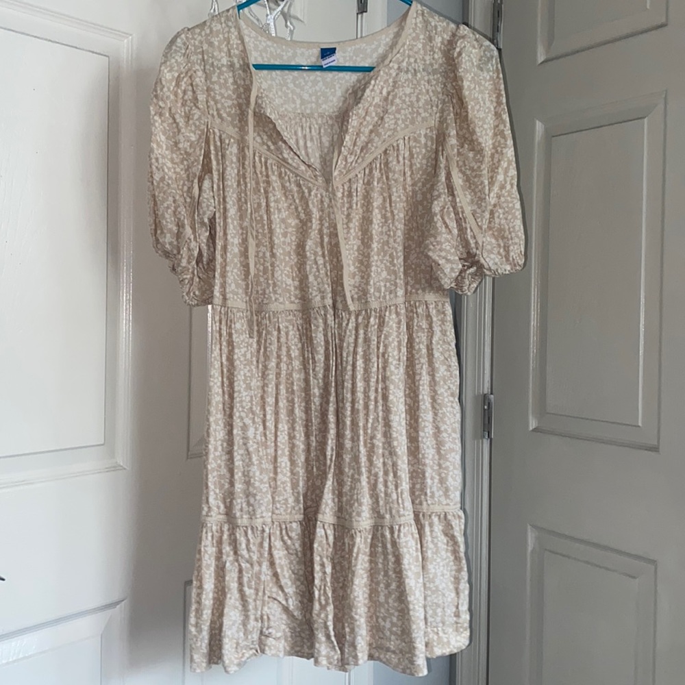 Floral tiered swing dress